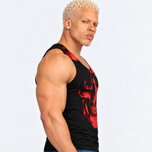 Red Skull Sublimation Vest by Robert Bowen