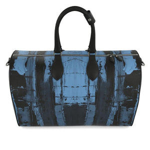 Abstract Mono Blue Art Luggage Bag by Robert Bowen