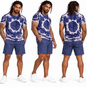 Sunburst Tie-Dye All-Over Print Men's Athletic T-shirt designed by Robert Bowen