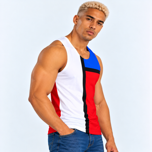 London Colour Block Sleeveless Vest V2