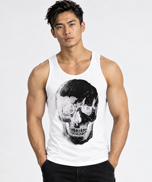 Inverted Skull Mens Tank Top by Robert Bowen