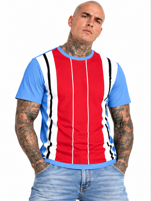 Windrush Blue & Red by Robert Bowen Mens T-shirt
