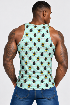 Polka Bees Unisex Tank Top by Robert Bowen
