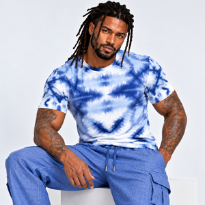 Shibori Tie-Dye Diamonds Men's T-shirt designed by Robert Bowen