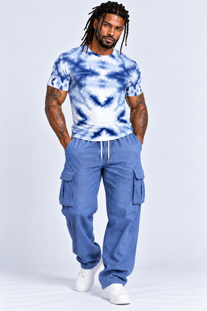 Shibori Tie-Dye Diamonds Men's T-shirt designed by Robert Bowen