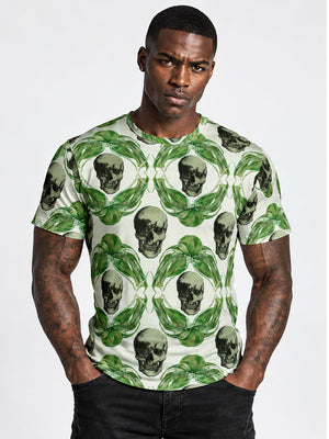 Skulls & Leaves Sublimation T-Shirt