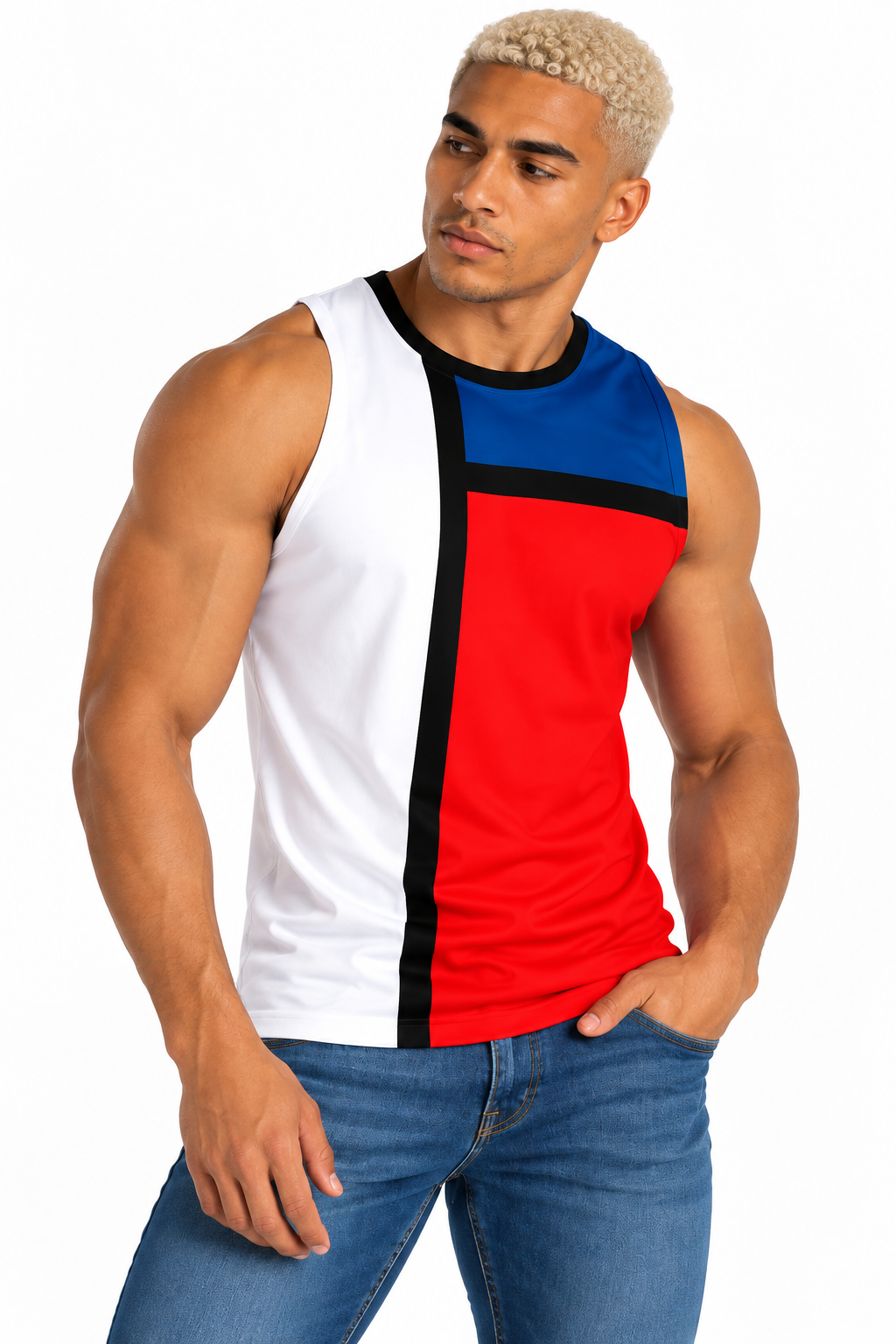 Block Colours Unisex Tank Top by Robert Bowen