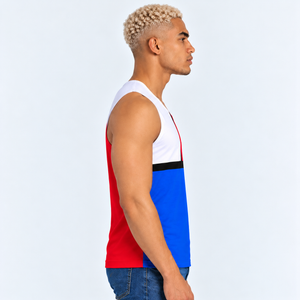 London Colour Block Sleeveless Vest V1