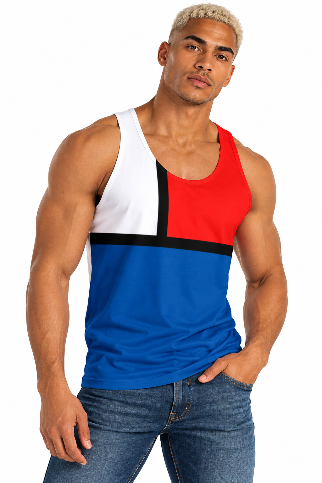 Block Colours Unisex Tank Top by Robert Bowen