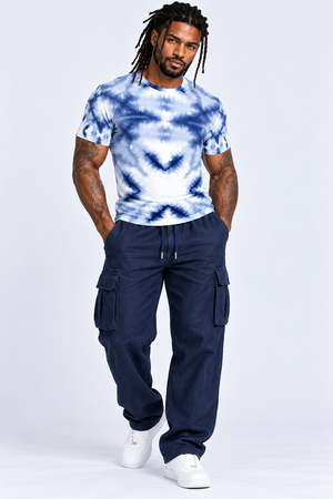Shibori Tie-Dye Diamonds Men's T-shirt designed by Robert Bowen