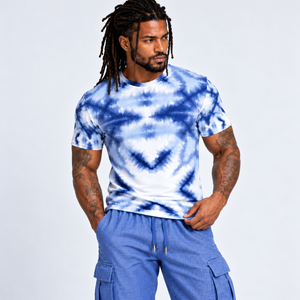 Shibori Tie-Dye Diamonds Men's T-shirt designed by Robert Bowen