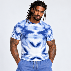 Shibori Tie-Dye Diamonds Men's T-shirt designed by Robert Bowen