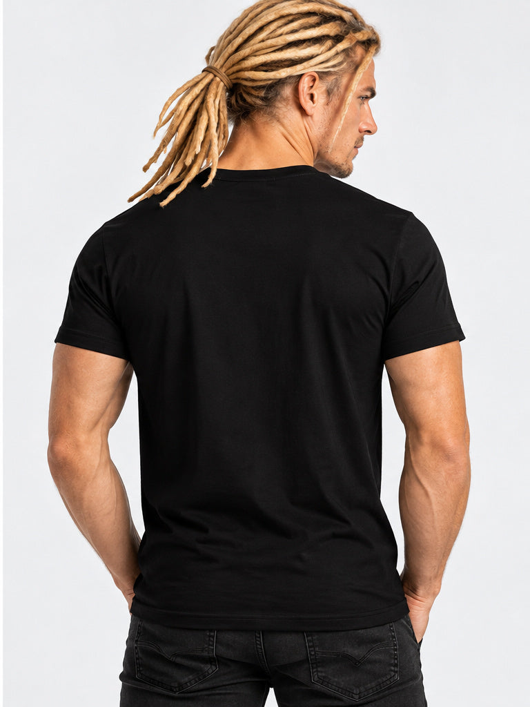 Skull Sublimation Black Tee