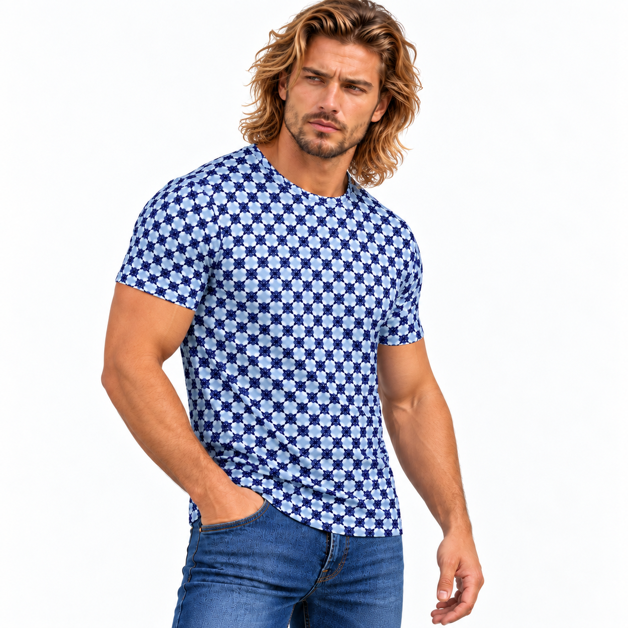 Unisex All-Over Print Athletic Geo T-shirt