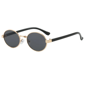 Retro Oval Metal Frame Sunglasses