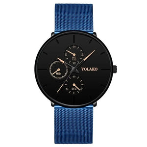 Mens Stainless Steel Mesh Straps Quartz Watch