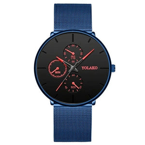 Mens Stainless Steel Mesh Straps Quartz Watch