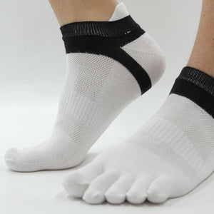 Mens Contrast Colours Finger Toe Socks