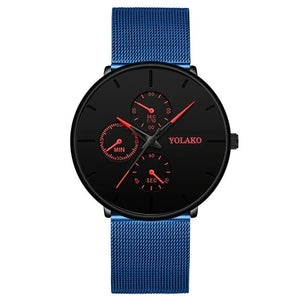 Mens Stainless Steel Mesh Straps Quartz Watch