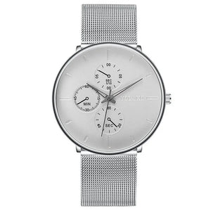 Mens Stainless Steel Mesh Straps Quartz Watch