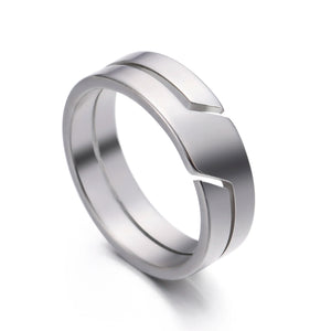 Unisex Stainless Steel Geometric Ring