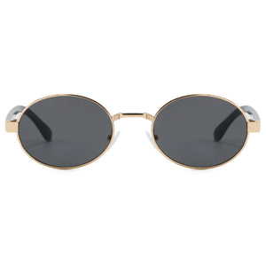 Retro Oval Metal Frame Sunglasses