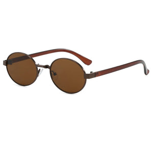 Retro Oval Metal Frame Sunglasses