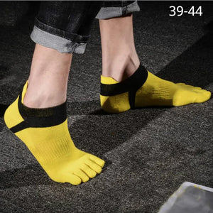 Mens Contrast Colours Finger Toe Socks
