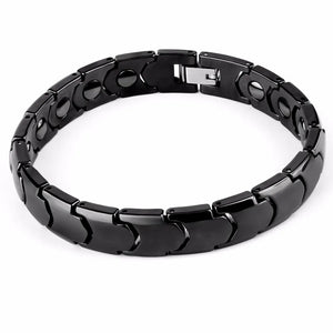 Mens Black Ceramic Links Bracelet