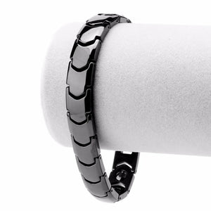 Mens Black Ceramic Links Bracelet