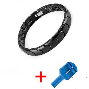 Mens Black Ceramic Links Bracelet