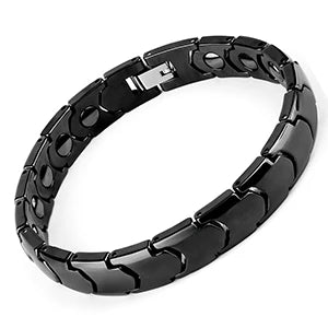Mens Black Ceramic Links Bracelet