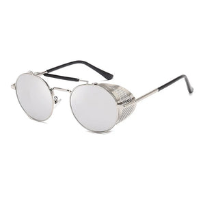 Steampunk Retro Round Metal Mesh Sunglasses