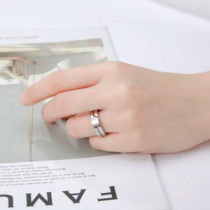 Unisex Stainless Steel Geometric Ring