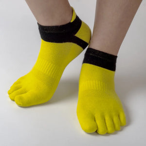 Mens Contrast Colours Finger Toe Socks