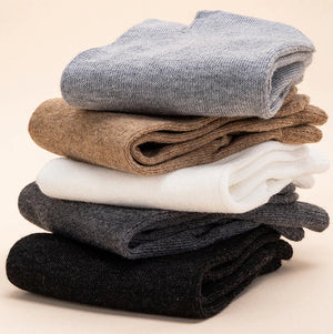 Mens Cotton Two Toe Solid Colour Socks