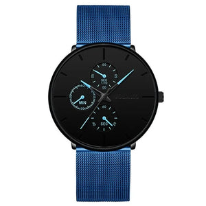 Mens Stainless Steel Mesh Straps Quartz Watch