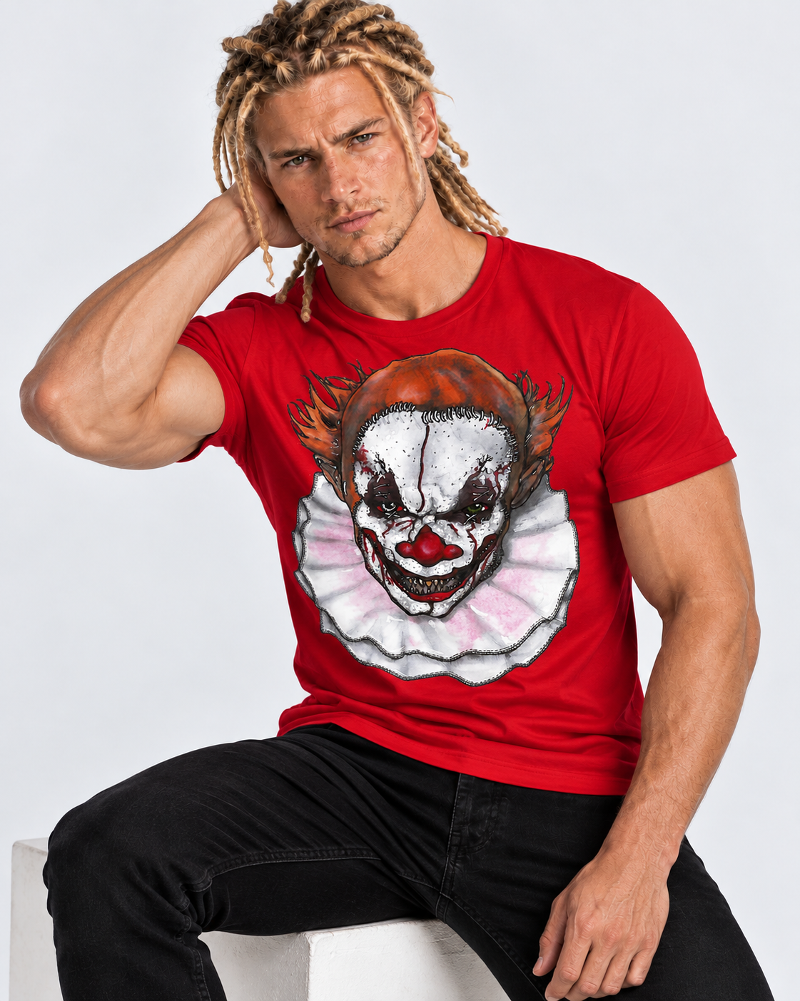 Clown Halloween Unisex Classic Tee illustrated by Robert Bowen