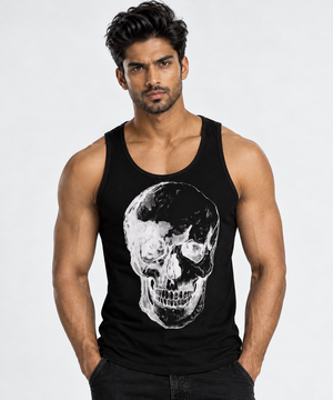Inverted Skull Mens Tank Top by Robert Bowen