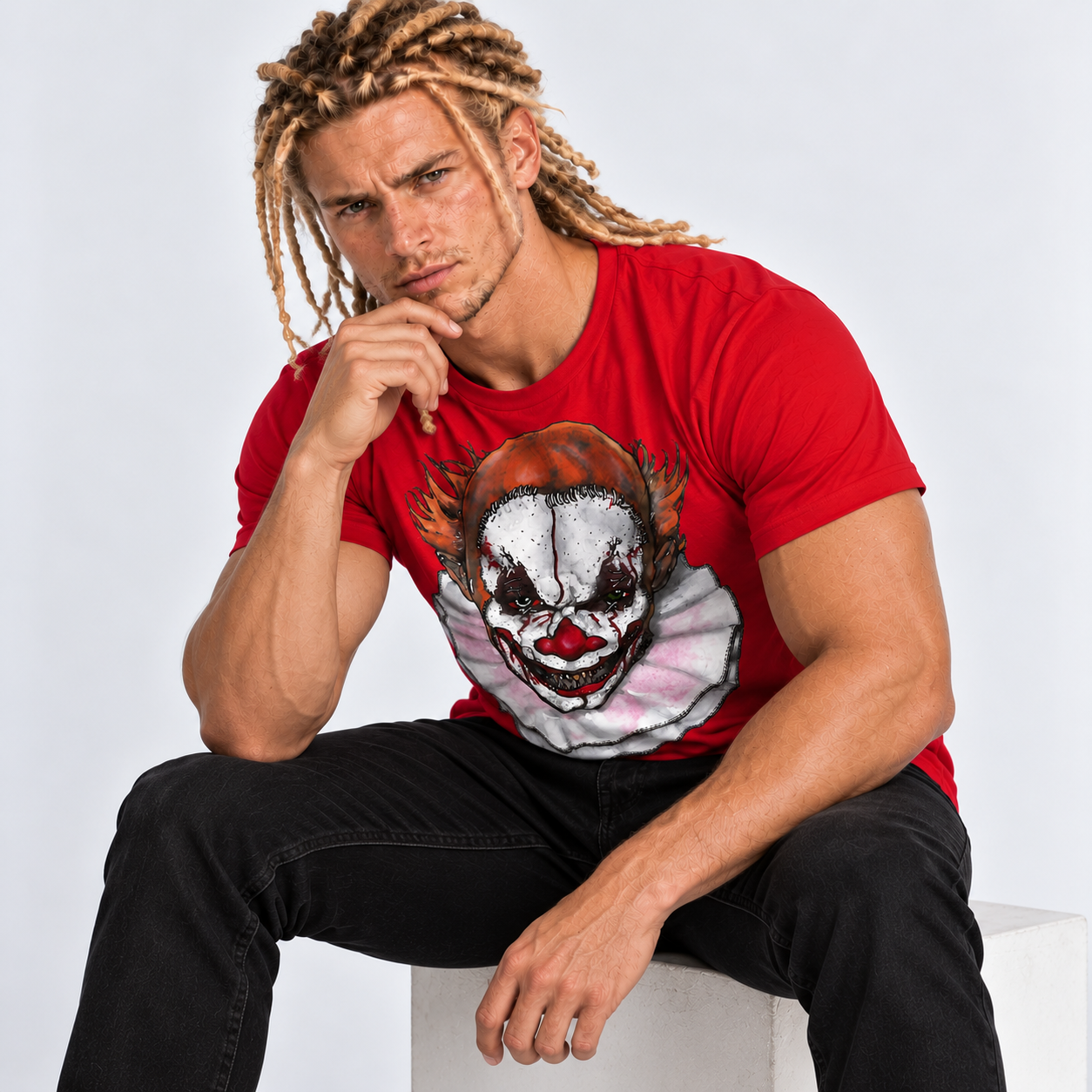 The Clown Halloween T-Shirt illustrated by Robert Bowen