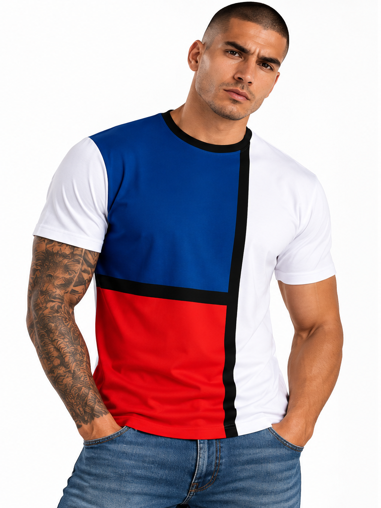 Block Colours Mens T-shirt by Robert Bowen