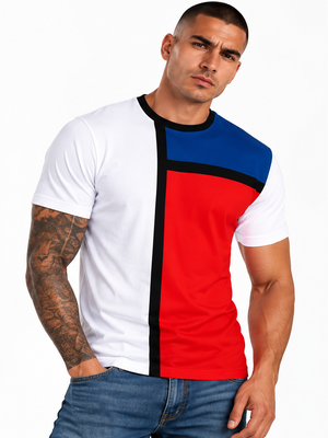 Block Colours Right Mens T-shirt by Robert Bowen