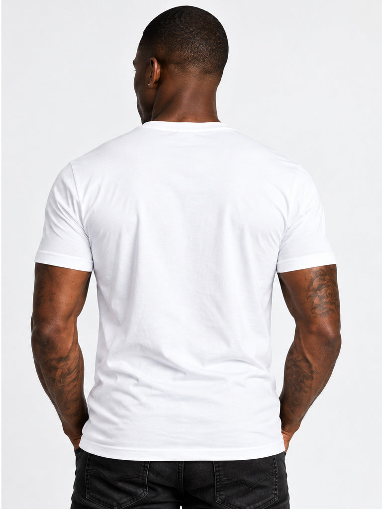 Skull Sublimation White Tee