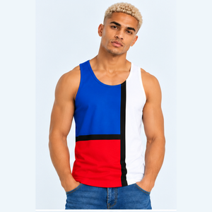 London Colour Block Sleeveless Vest V3