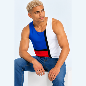 London Colour Block Sleeveless Vest V3