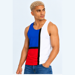 London Colour Block Sleeveless Vest V3