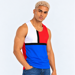 London Colour Block Sleeveless Vest V1