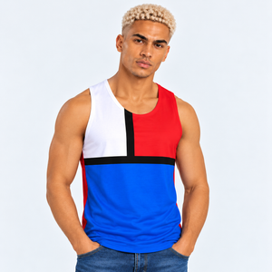London Colour Block Sleeveless Vest V1