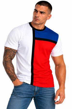 Block Colours Right Mens T-shirt by Robert Bowen
