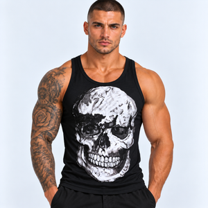 Skull Sublimation Black Vest